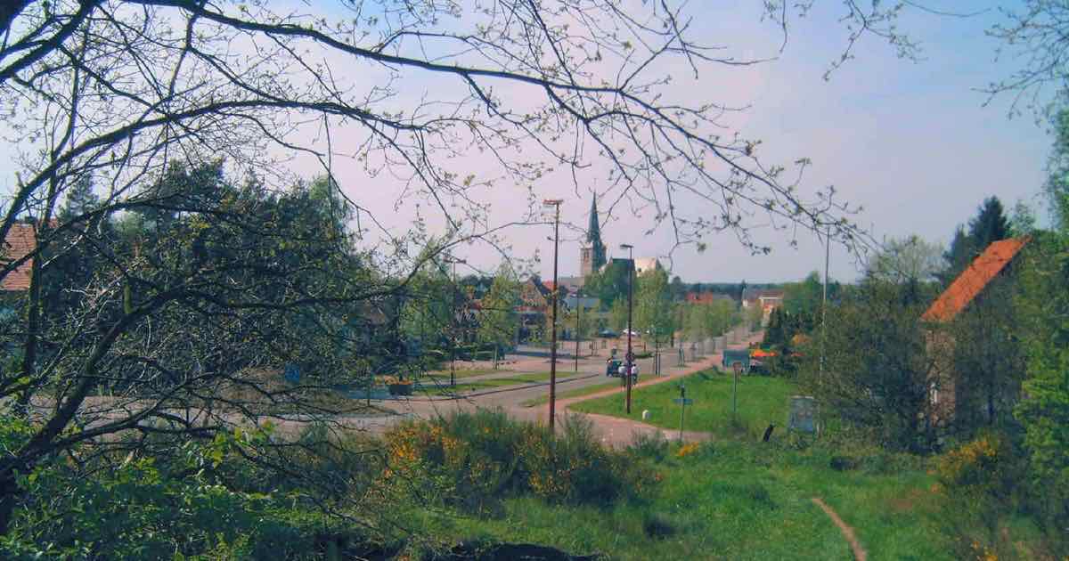 Zicht op het centrum van Opoeteren (Maaseik)